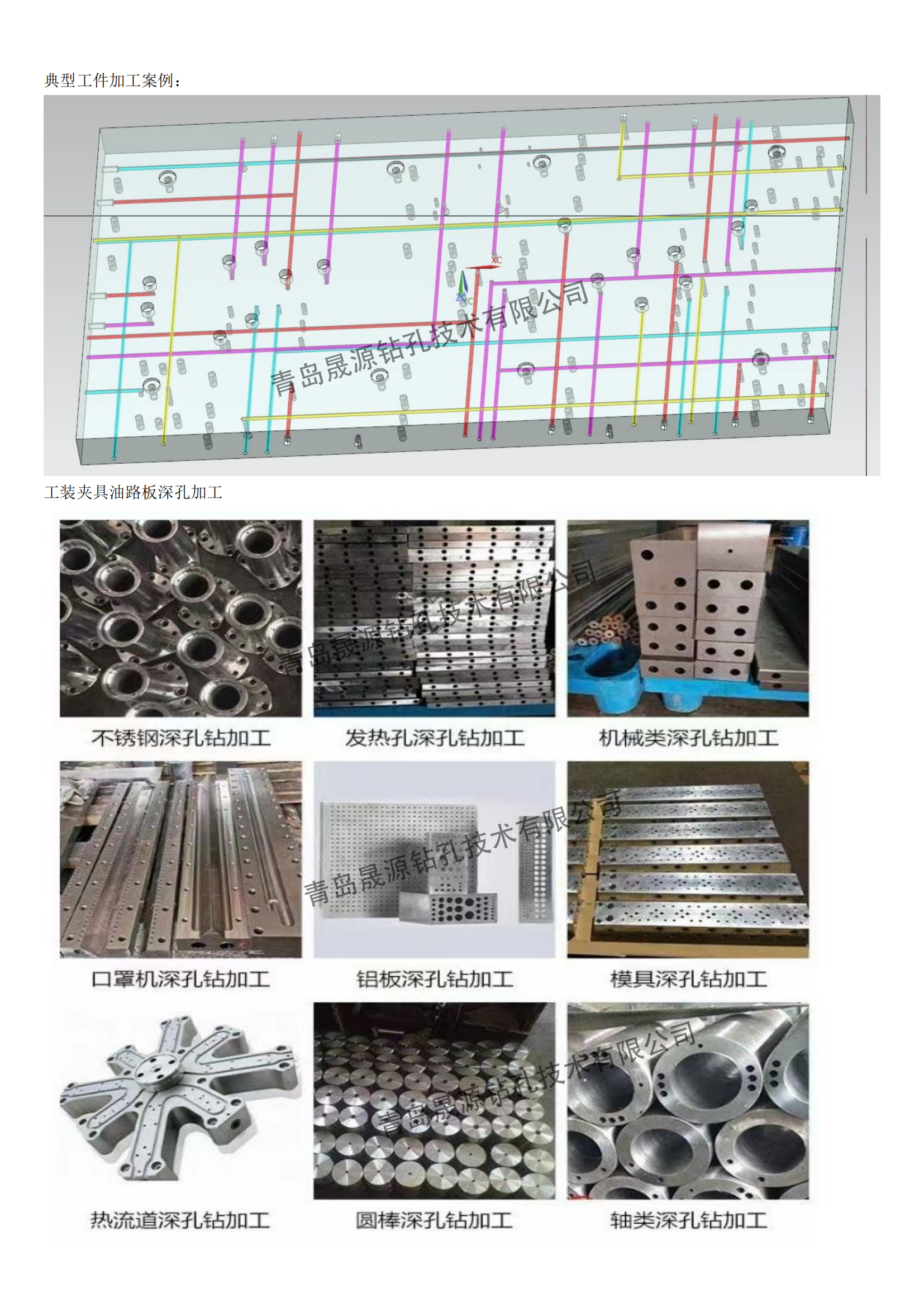 小型三坐标深孔钻 典型工件加工案例